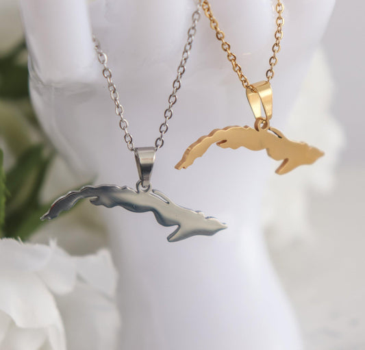 Cuba Map Necklace