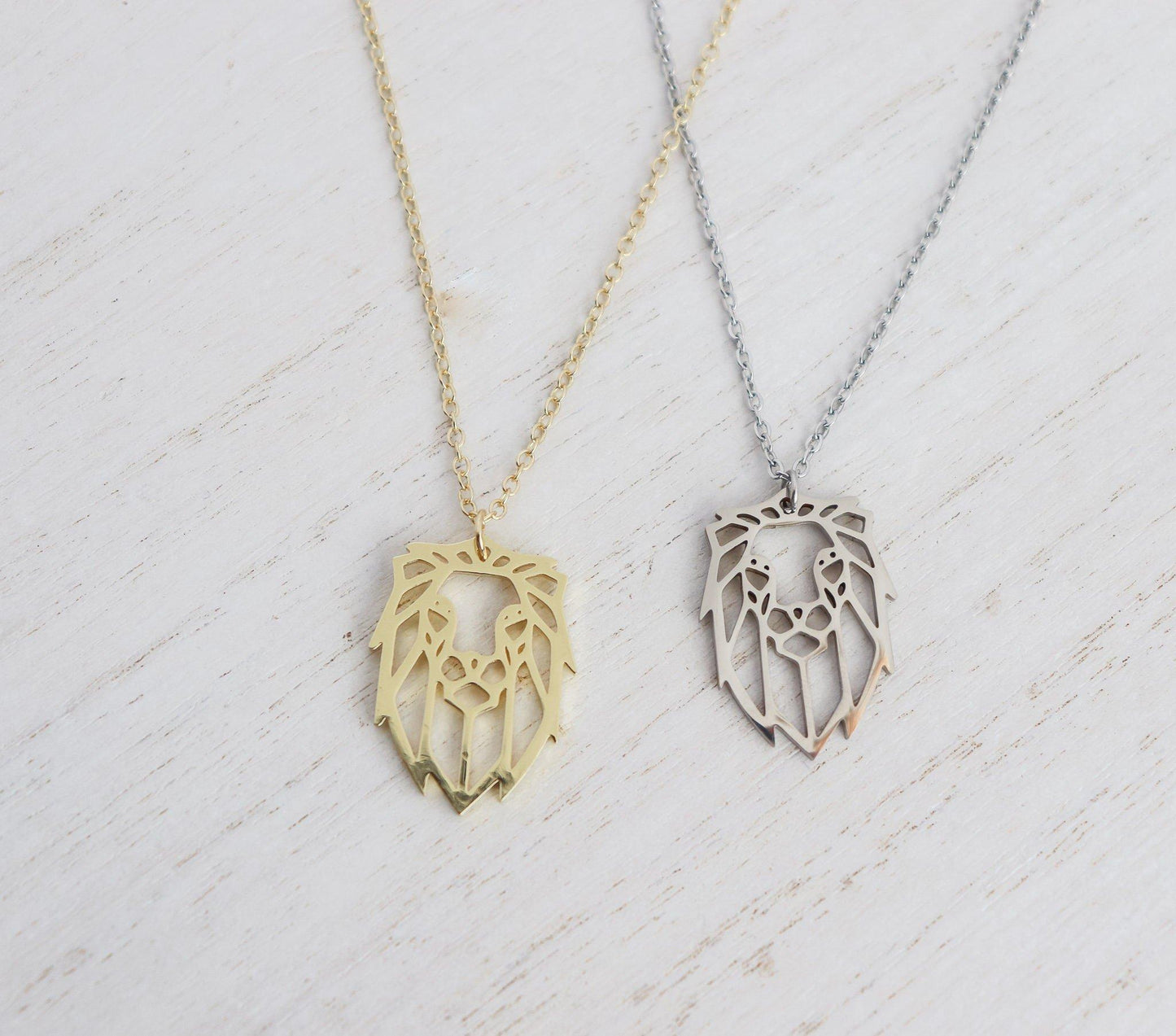 Geometric Lion Necklace