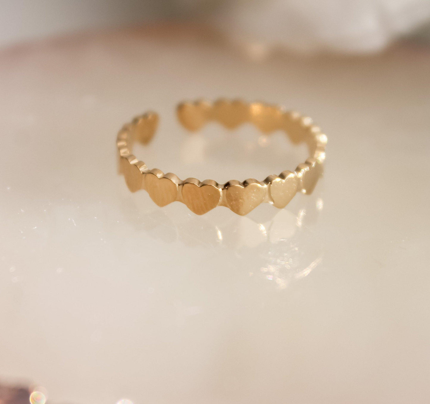 Link Heart Resizable Ring