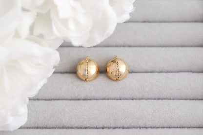 Half Ball Stud Earrings