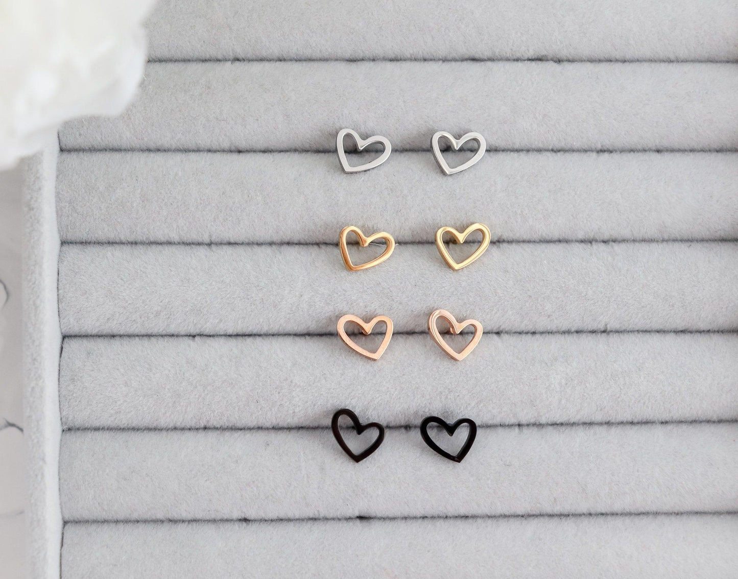 Mini Heart Stud Earrings