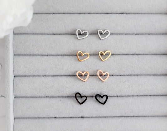 Mini Heart Stud Earrings