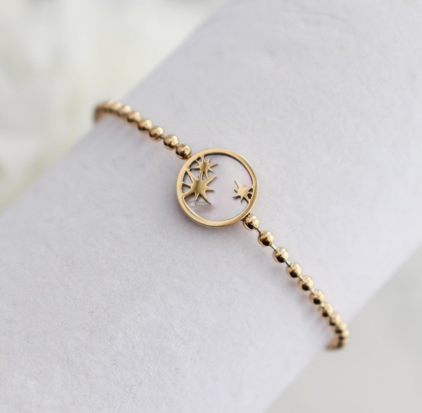 Pearl Sun Chain Bracelet