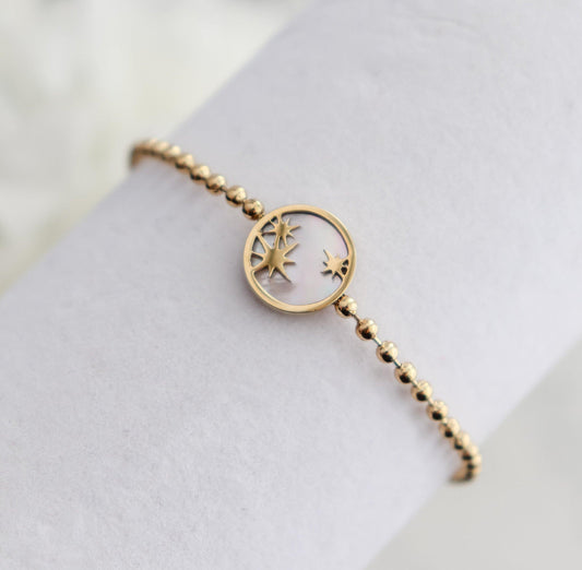 Pearl Sun Chain Bracelet