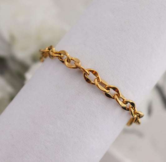 Coffee Bean Chain Bracelet