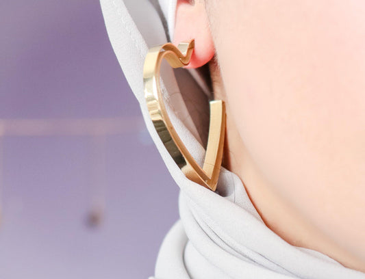 Heart Hoop Earrings