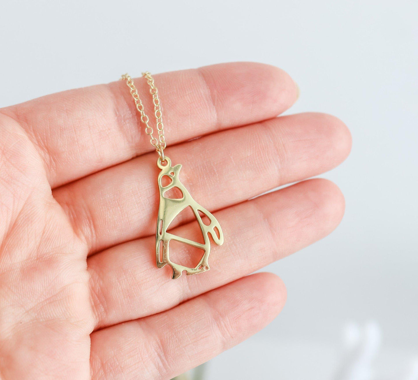 Geometric Penguin Necklace