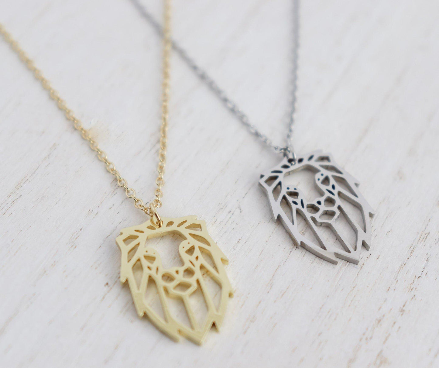 Geometric Lion Necklace
