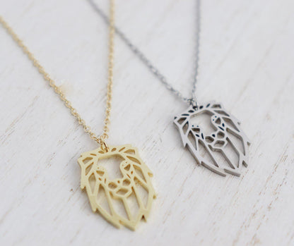 Geometric Lion Necklace