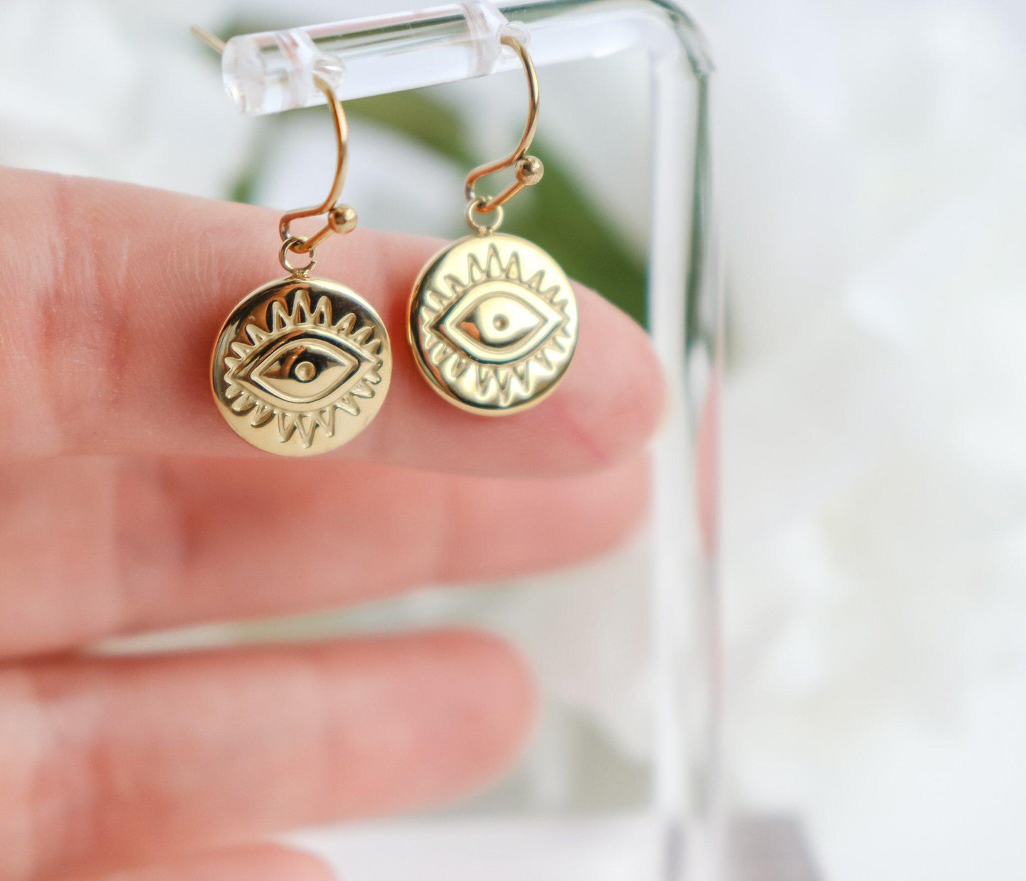 Dangle Evil Eye Earrings