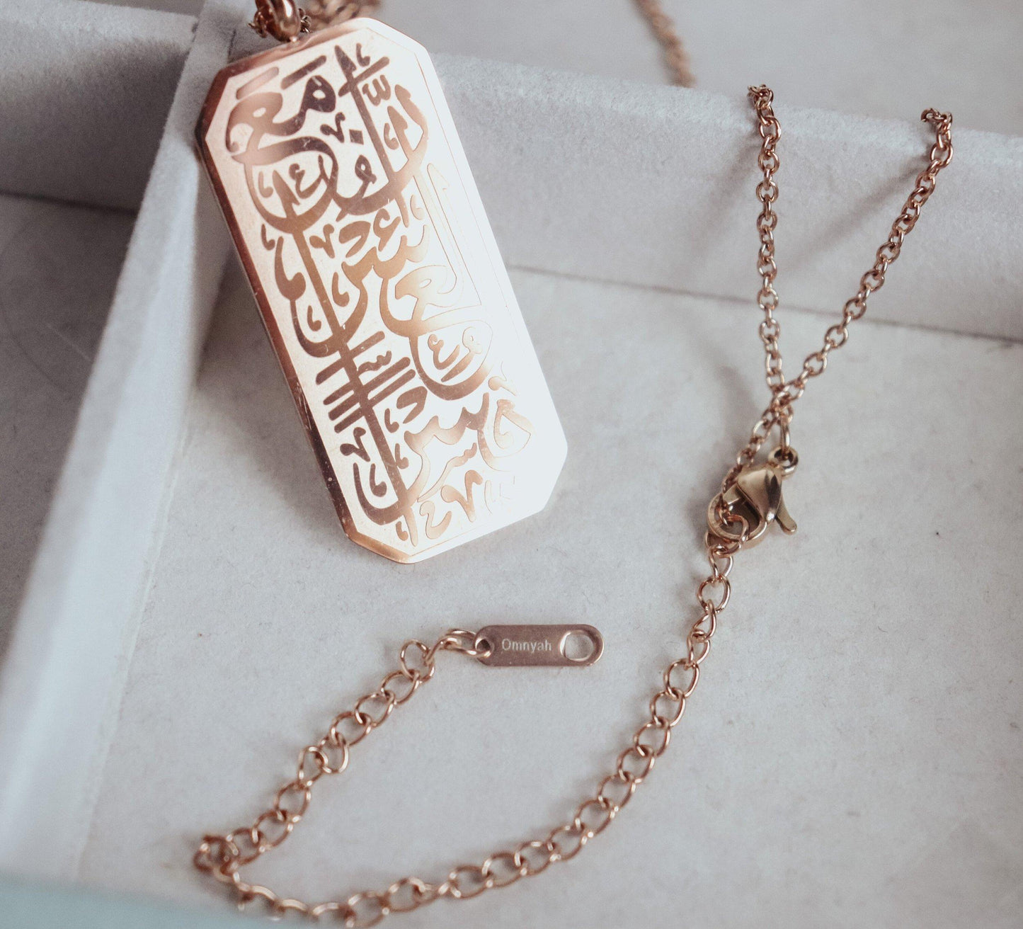 Verily With Hardship Tag Pendant