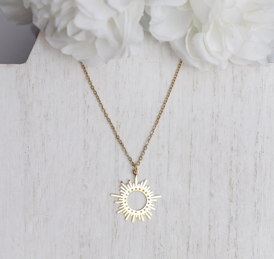 Line Sun Necklace