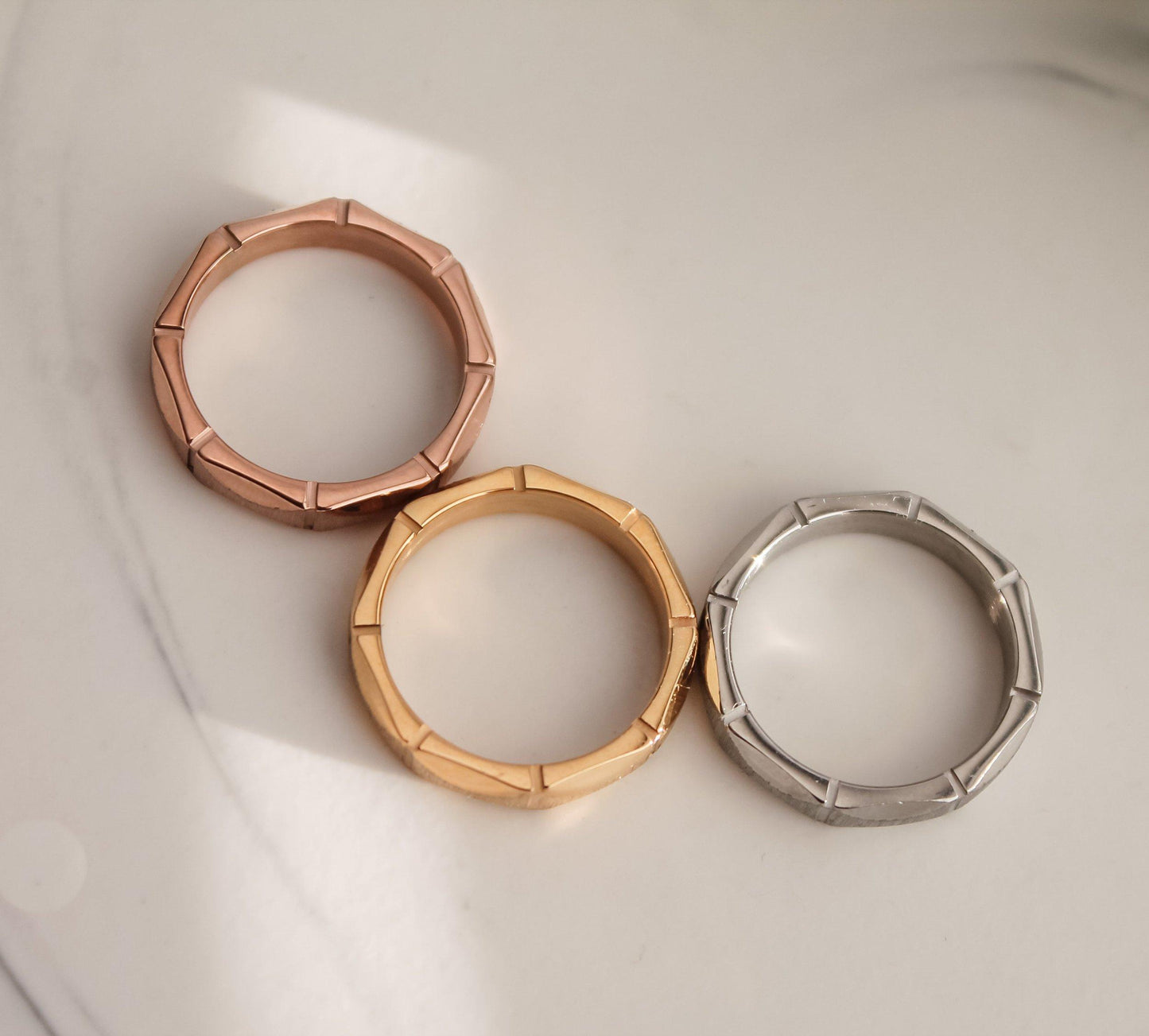 Geometric Ring Band