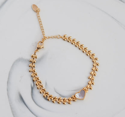 Heart Pearl Bracelet