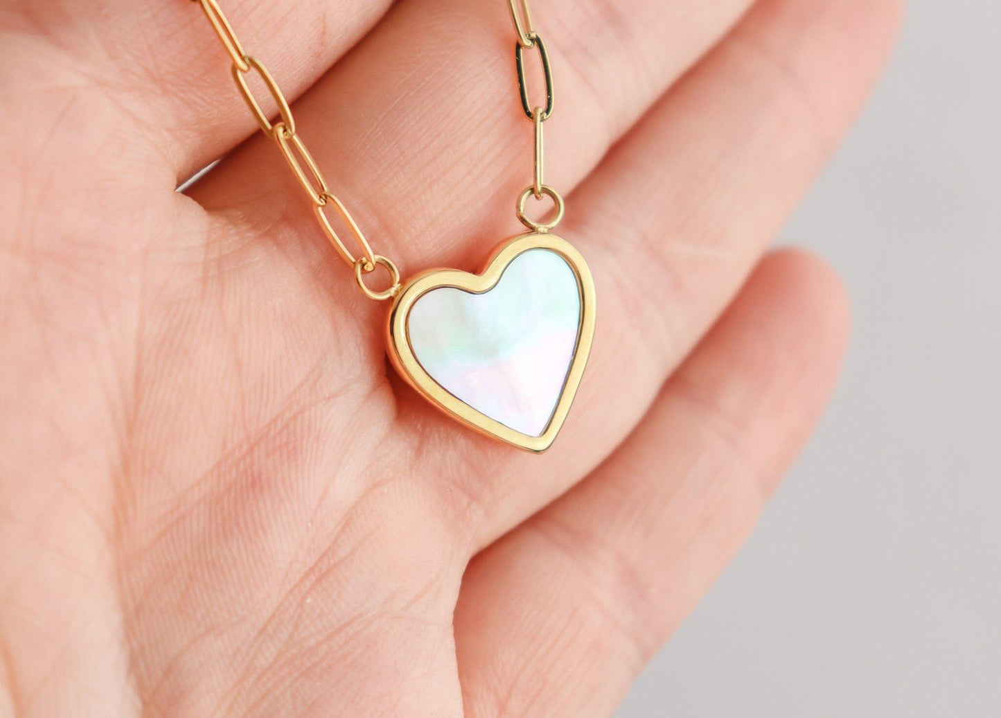 Heart Pearl Necklace