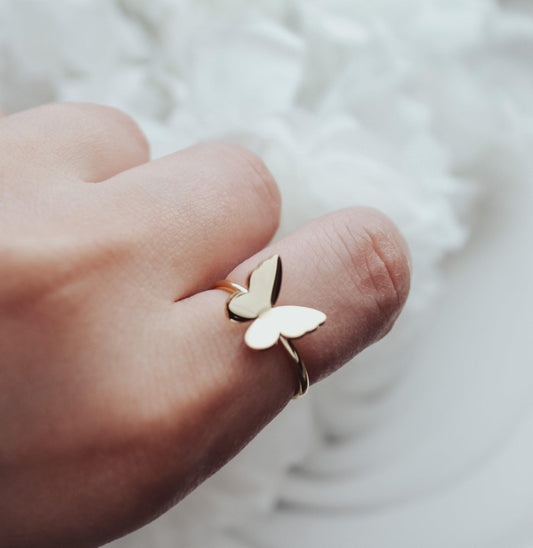 Solid Butterfly Ring