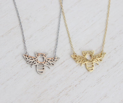 Geometric Bee Necklace