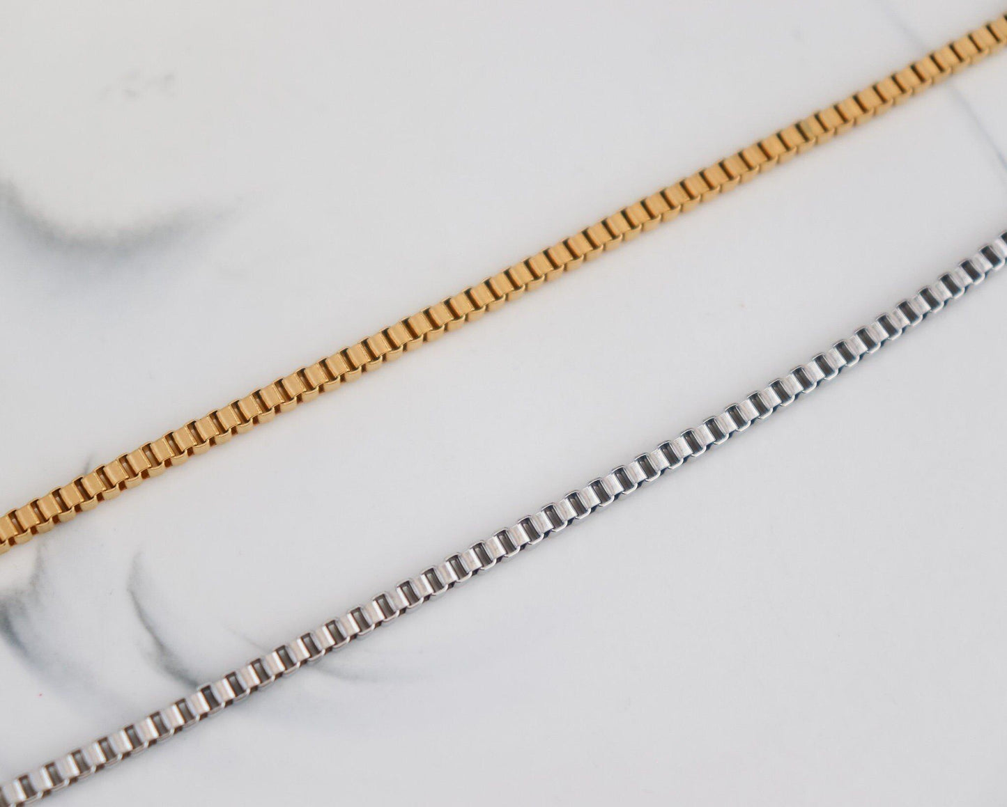 Thin Box Chain Bracelet