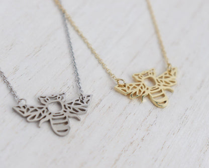 Geometric Bee Necklace