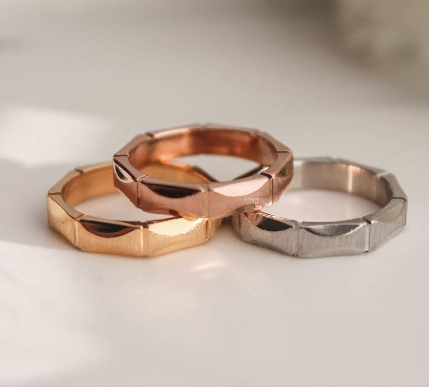 Geometric Ring Band