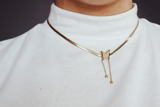 Butterfly Snake Chain Necklace