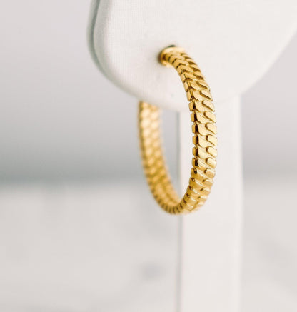 Textured Hoop Earrings