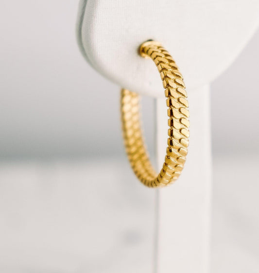 Textured Hoop Earrings