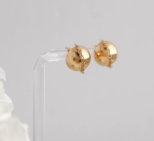 Half Ball Stud Earrings