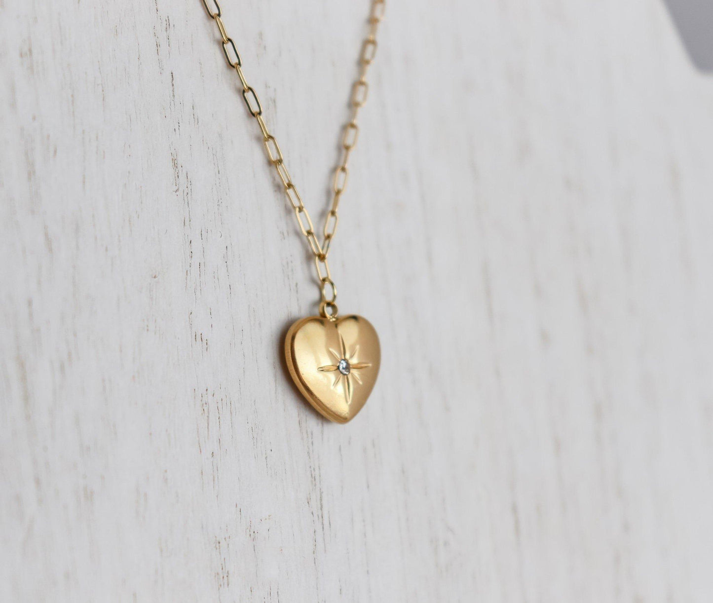 Sun Heart Zircon Necklace