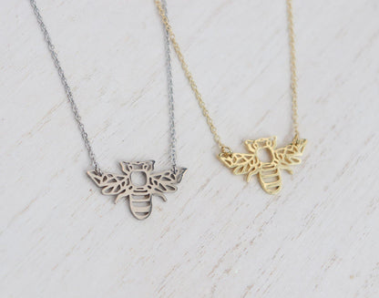 Geometric Bee Necklace