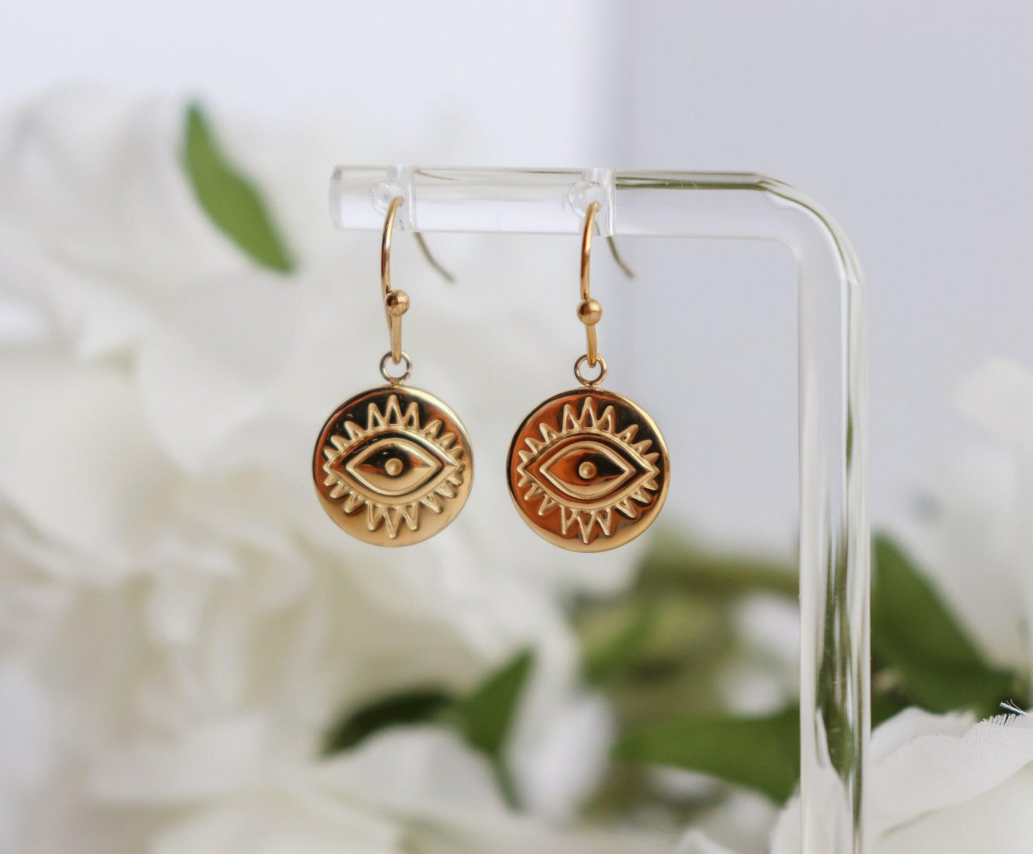 Dangle Evil Eye Earrings