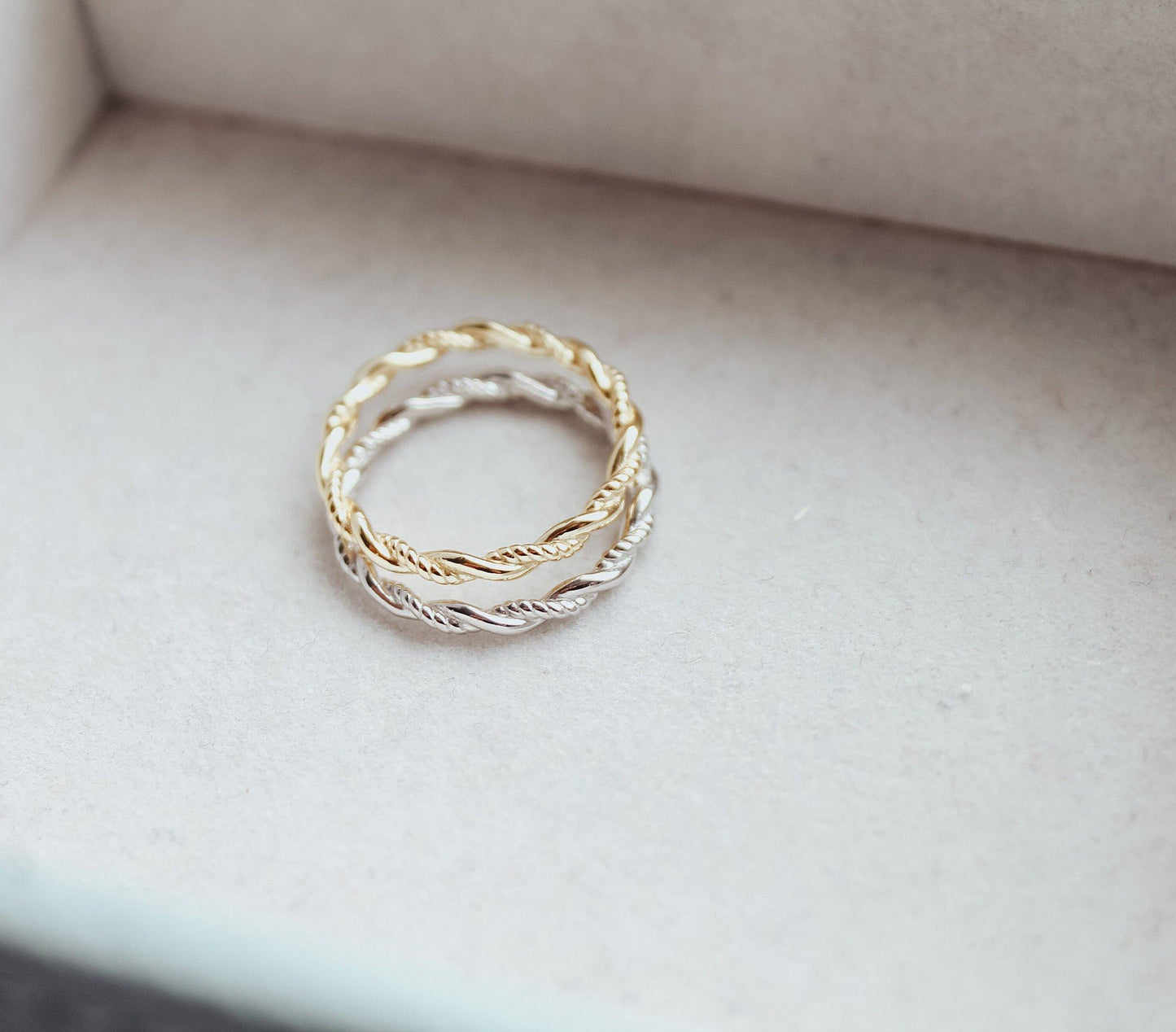 Textured Thin Twist Ring