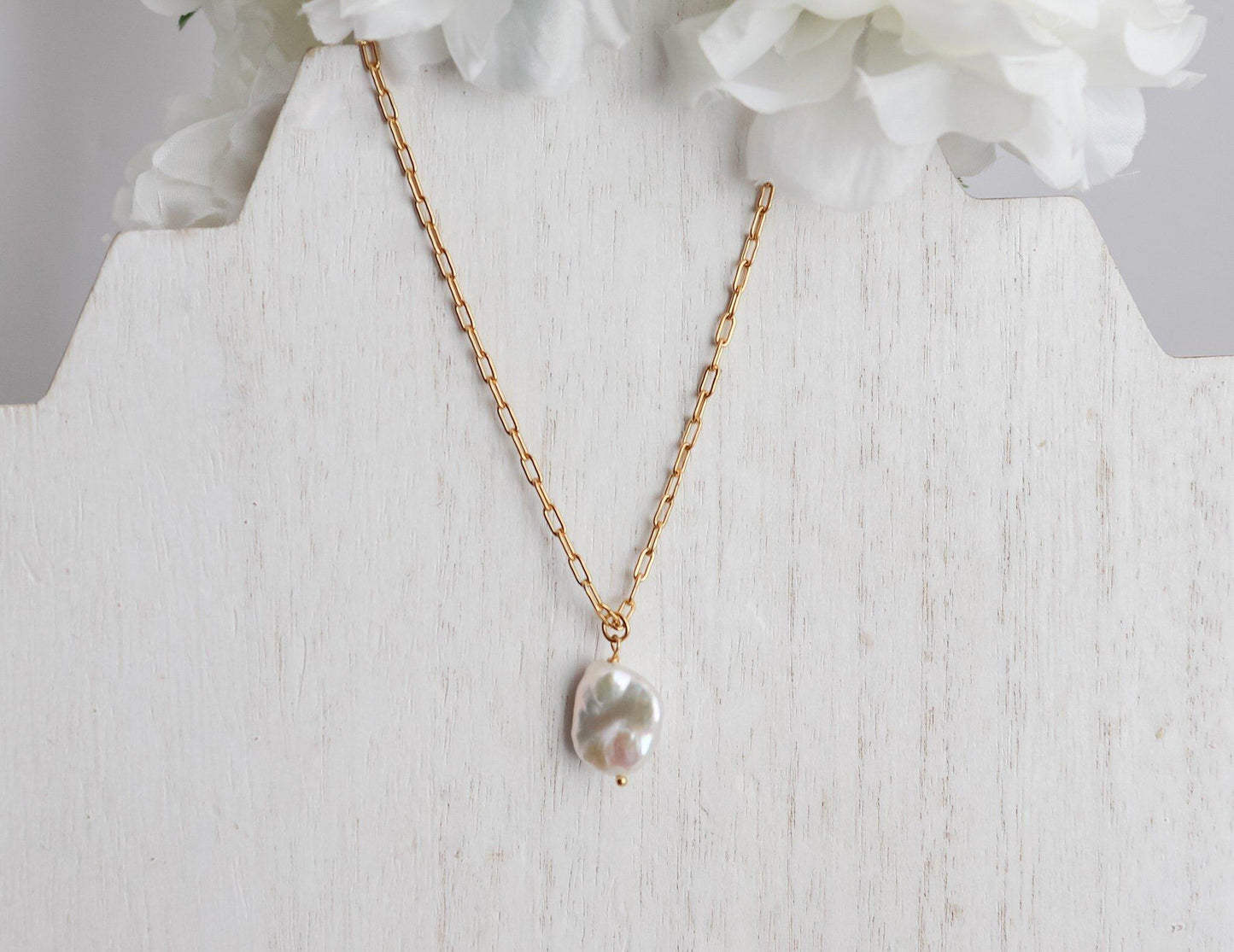 Fresh Water Pearl Block Necklace