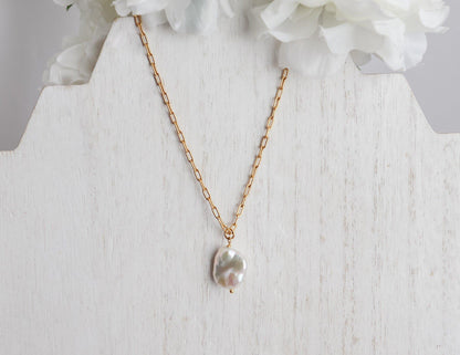 Fresh Water Pearl Block Necklace