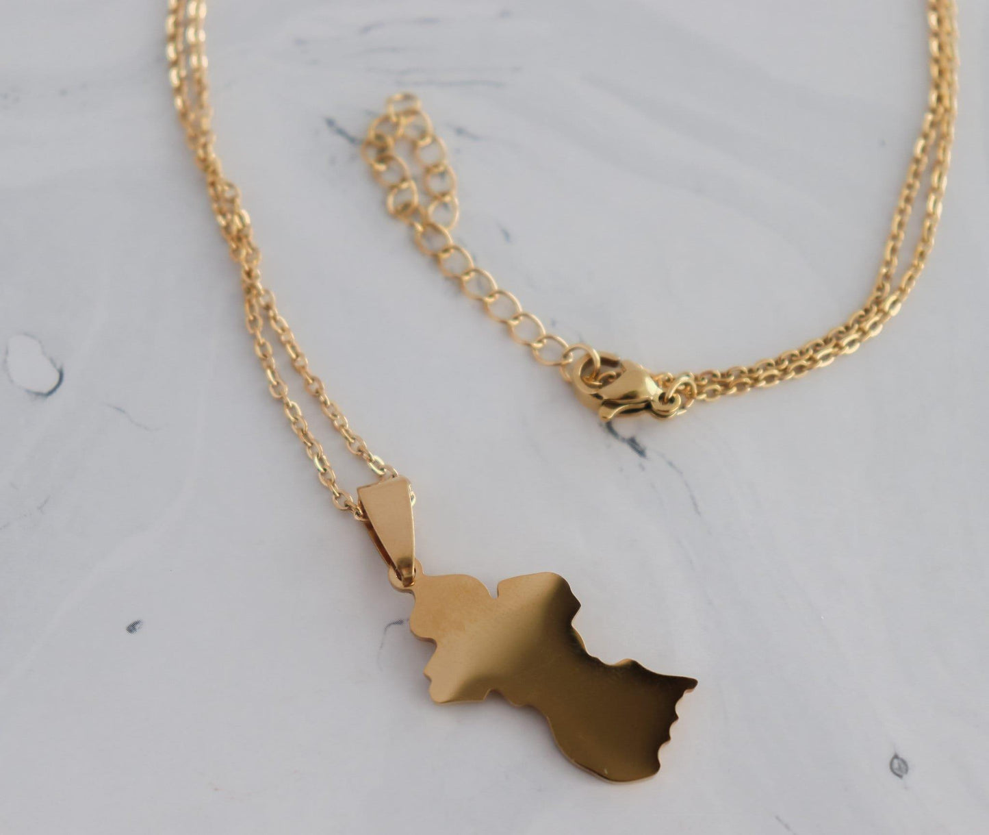 Guyana Map Necklace