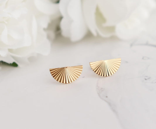 Sunburst Half Circle Earrings