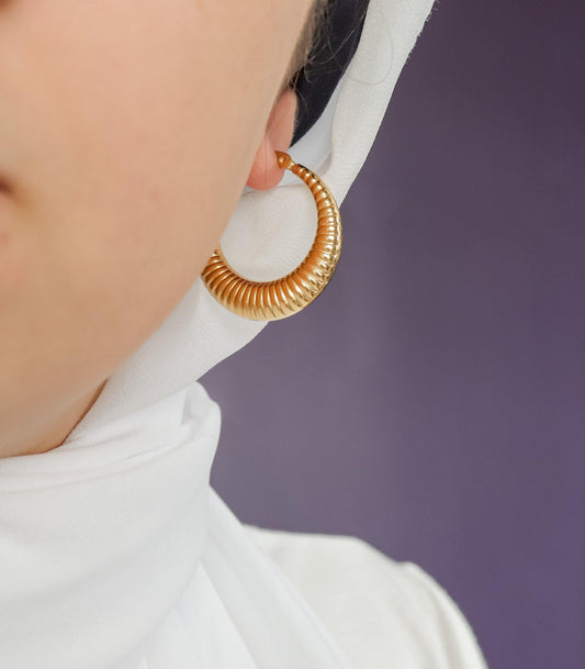 Striped Dome Earrings