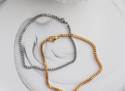 Thin Box Chain Bracelet