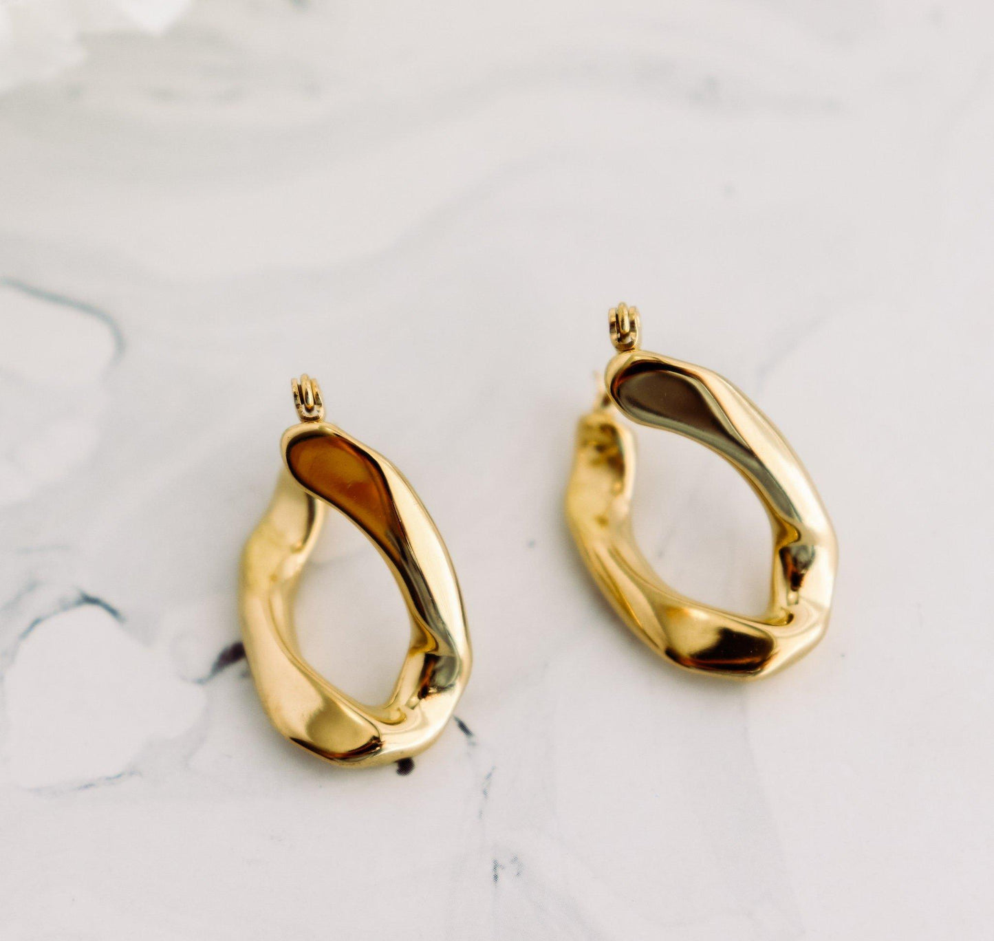 Twist U Hoop Earrings