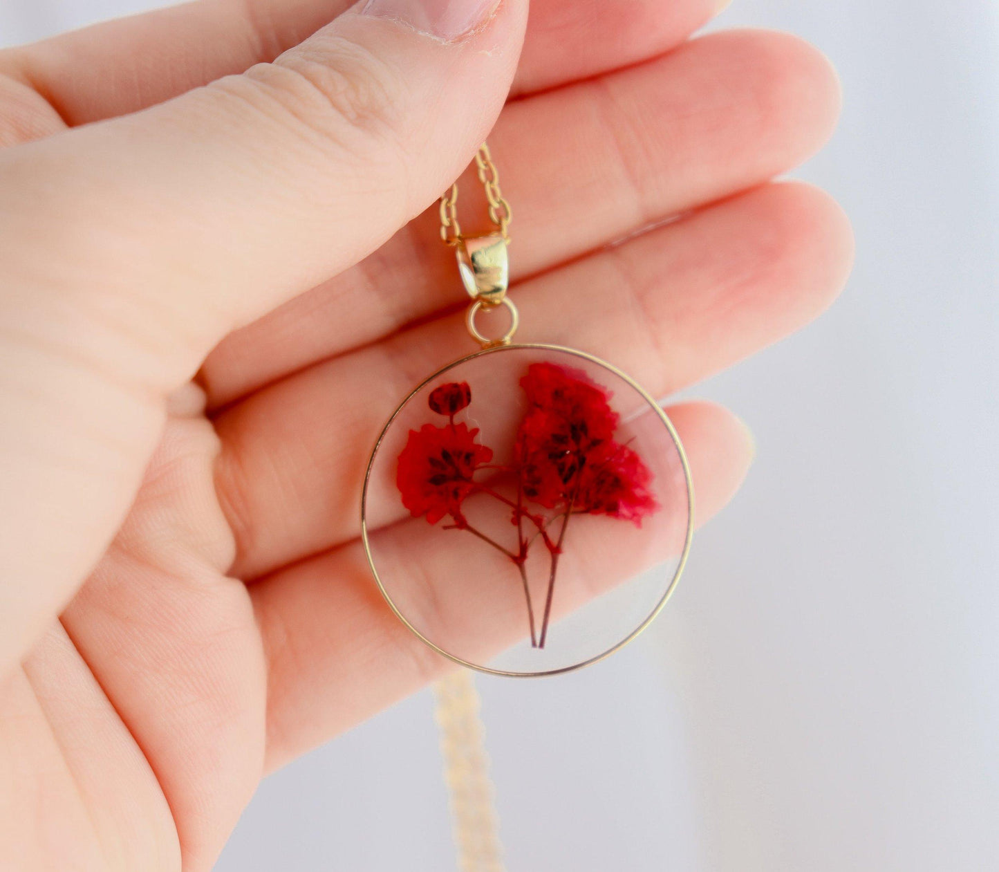 Zodiac Pressed Flower Necklace