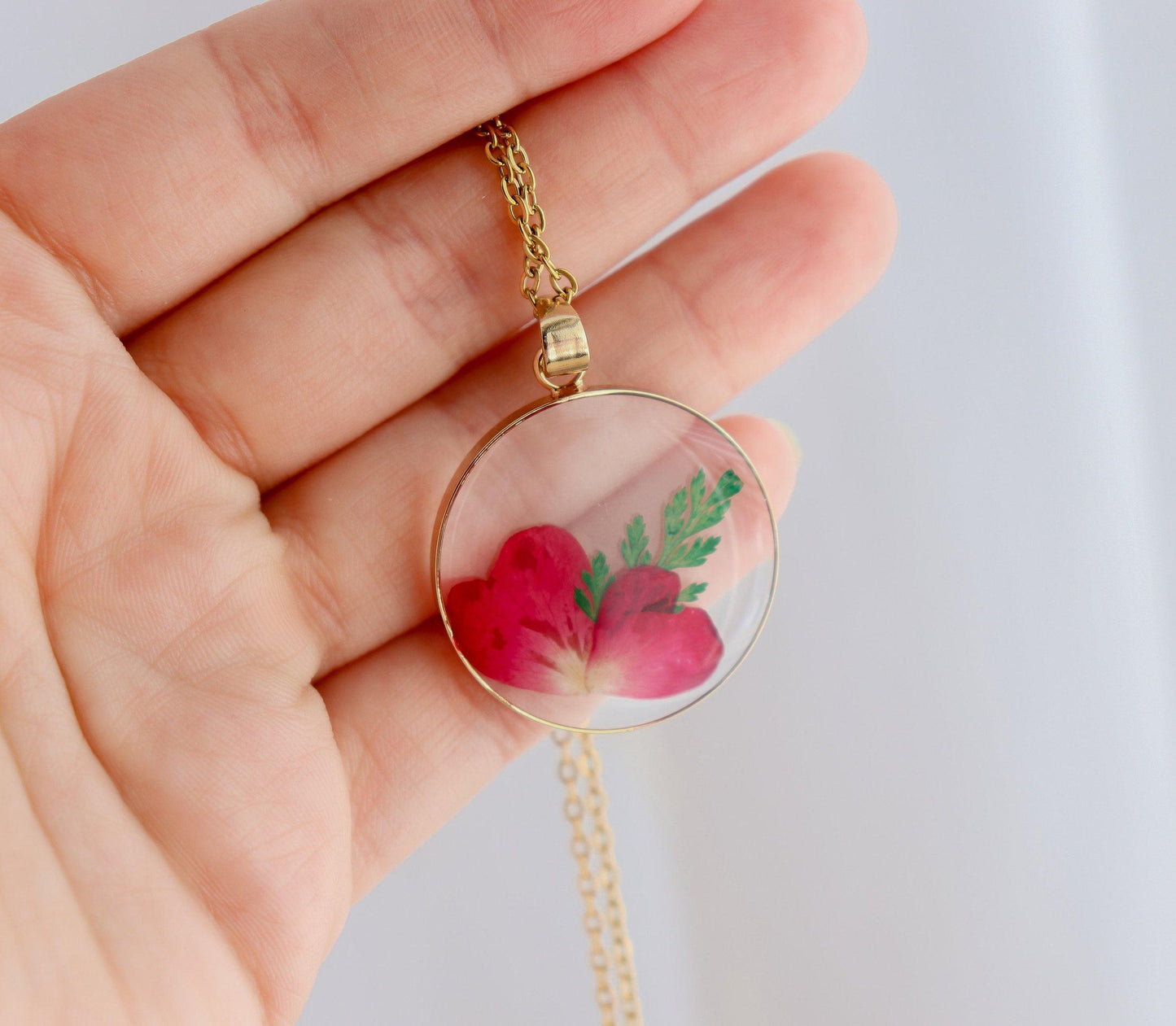 Zodiac Pressed Flower Necklace