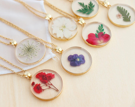 Zodiac Pressed Flower Necklace