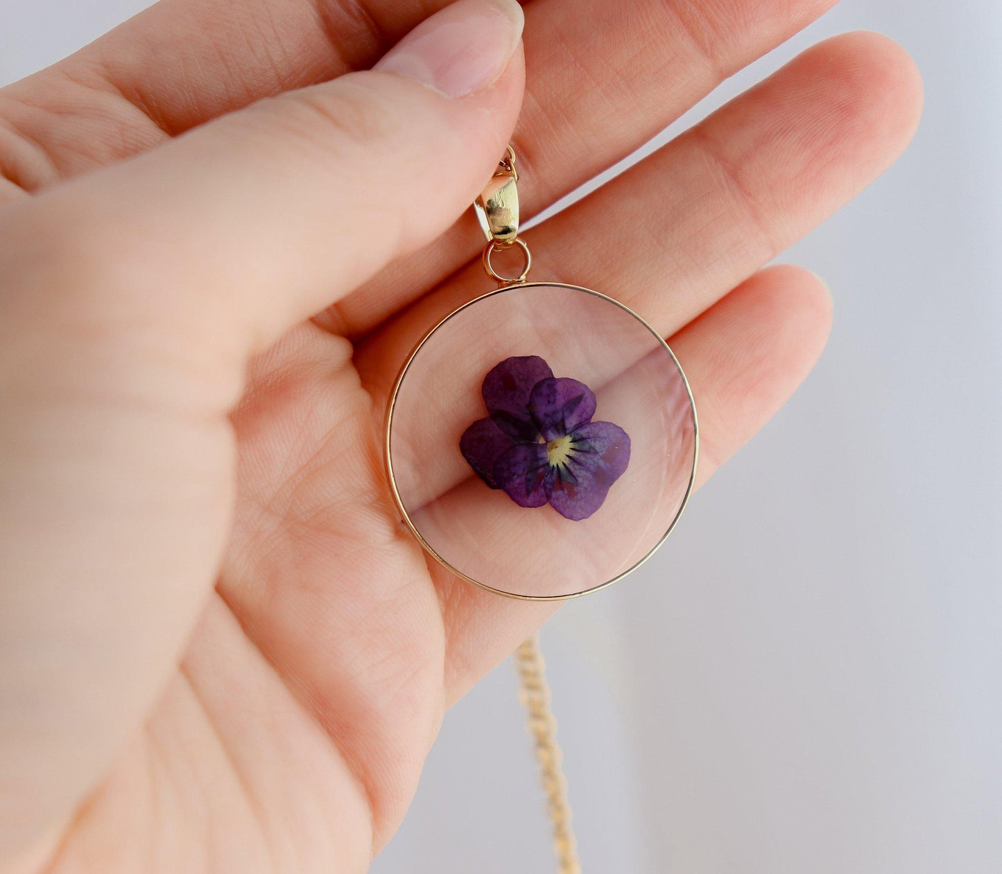 Zodiac Pressed Flower Necklace